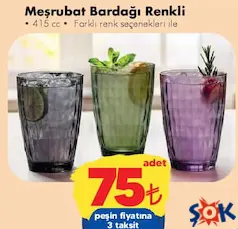 LAV MEŞRUBAT BARDAĞI RENKLİ 415 CC fiyat ve kampanya bilgisi